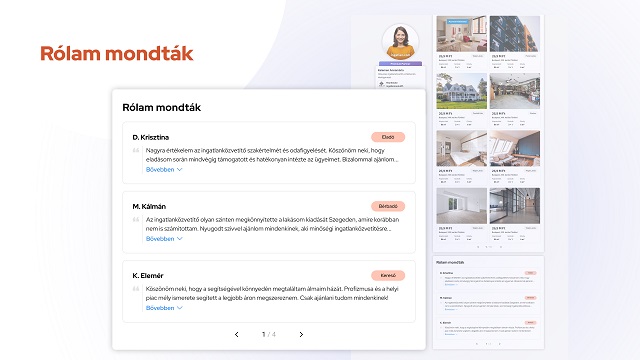 Legújabb fejlesztés során bevezettük a “Rólam mondták” szekciót.