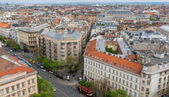 A képen Budapest belvárosa látható